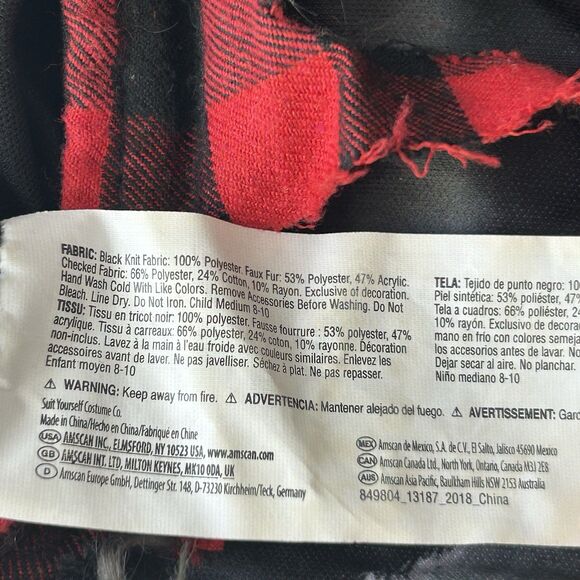 Suit Yourself She-Wolf Werewolf Size Medium 8-l0 Halloween Cosplay Child Costume - Picture 15 of 16